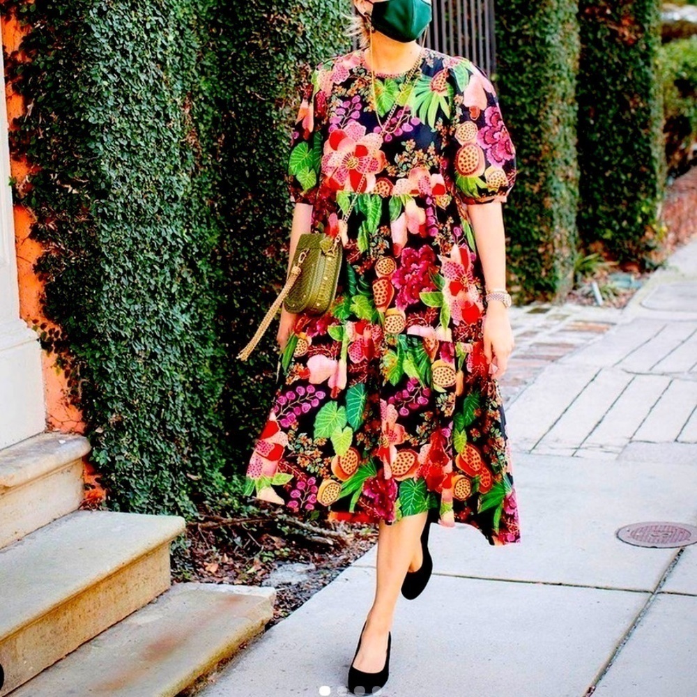 Farm Rio Fruit Floral Midi Dress